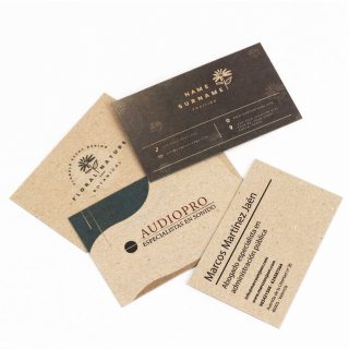 Tarjetas de visita personalizadas cartón kraft reciclado 450 g/m² - 250 uds - Imagen 5
