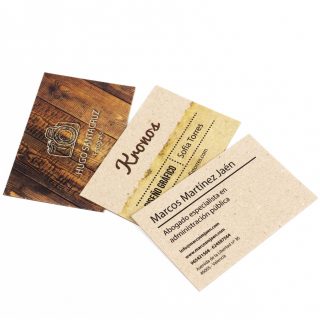 Tarjetas de visita personalizadas cartón kraft reciclado 450 g/m² - 250 uds - Imagen 8