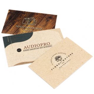 Tarjetas de visita personalizadas cartón kraft reciclado 450 g/m² - 250 uds - Imagen 10