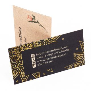 Tarjetas de visita personalizadas cartón kraft reciclado 450 g/m² - 250 uds - Imagen 11