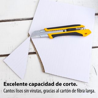 Alternative view of Cartón Corrugado A5 blanco, Laminas de cartón ondulado rígido 4 mm – 30 planchas