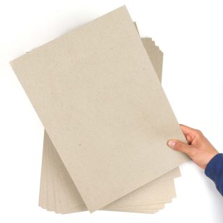 Cartón reciclado A3 400 g/m², beig kraft claro, para manualidades, tarjetas, maquetas, marcos fotos – Pack 20 hojas