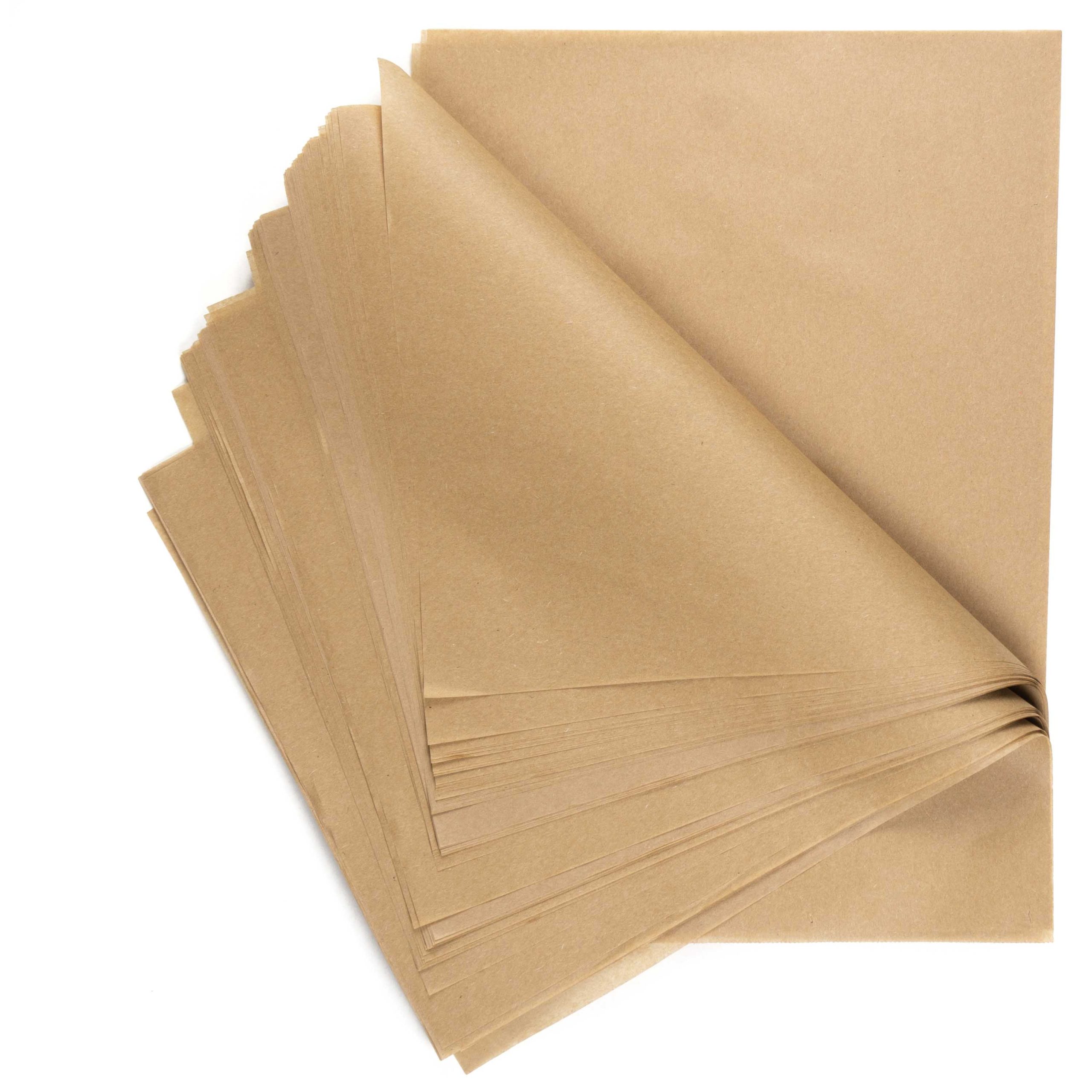 Papel seda kraft A3 fino para envolver regalos, manualidades, jabones, marrón crema claro. - 60 hojas
