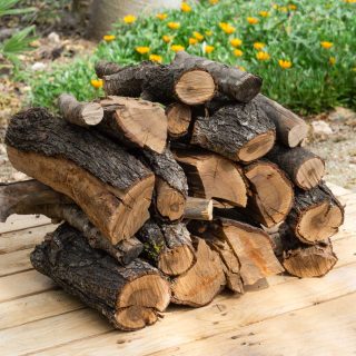 22 kg 30 litros leña para Chimenea, Alto Poder calorífico. Troncos Cortos 40 cm, estufa, Barbacoa, tala sostenible